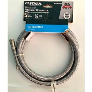 EASTMAN Ice Maker Hose Refrigerator 5-ft 1/4-in Inlet 1/4-in Outlet Connector